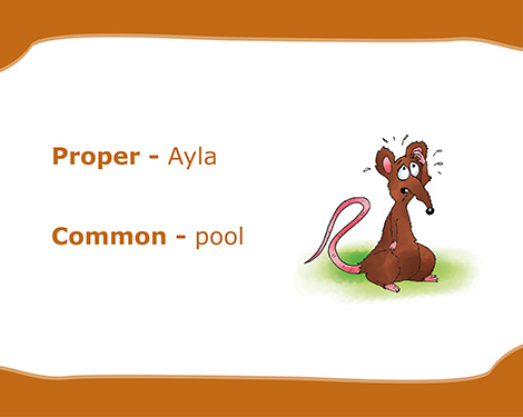 Proper noun: Ayla; Common noun: pool